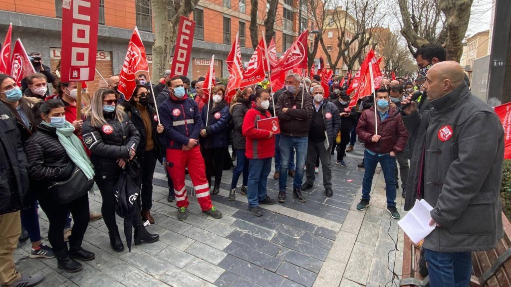 Protesta contra la subida de los precios en Guadalajara. Foto: UGT CLM