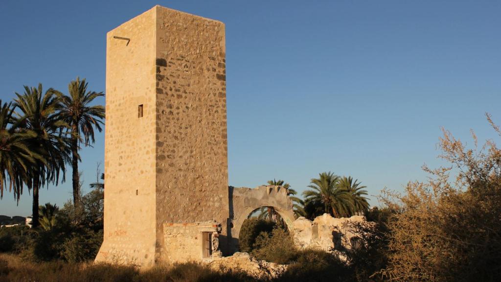Torre Ferrer, sin la casa anexa que estaba construida con sillares.