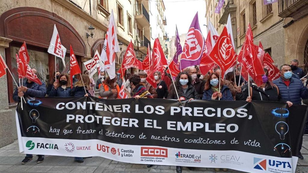 Concentración en la Gran Vía de Salamanca contra la subida de los precios de la energía