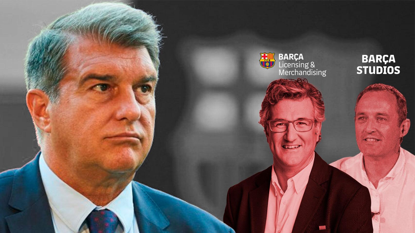 Fotomontaje de Joan Laporta, Paco Latorre y Jordi Balsells