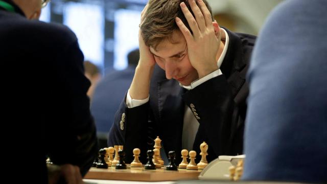 Sergey Karjakin, representante ruso, durante el Campeonato del Mundo de Ajedrez rápido y blitz.