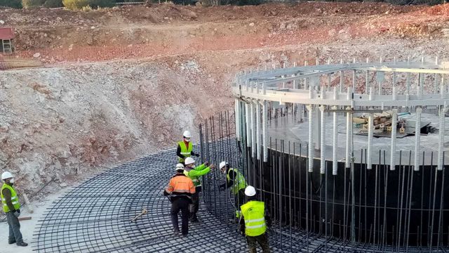 Una imagen de las obras de las plantas eólicas de Campillo I, II y III.