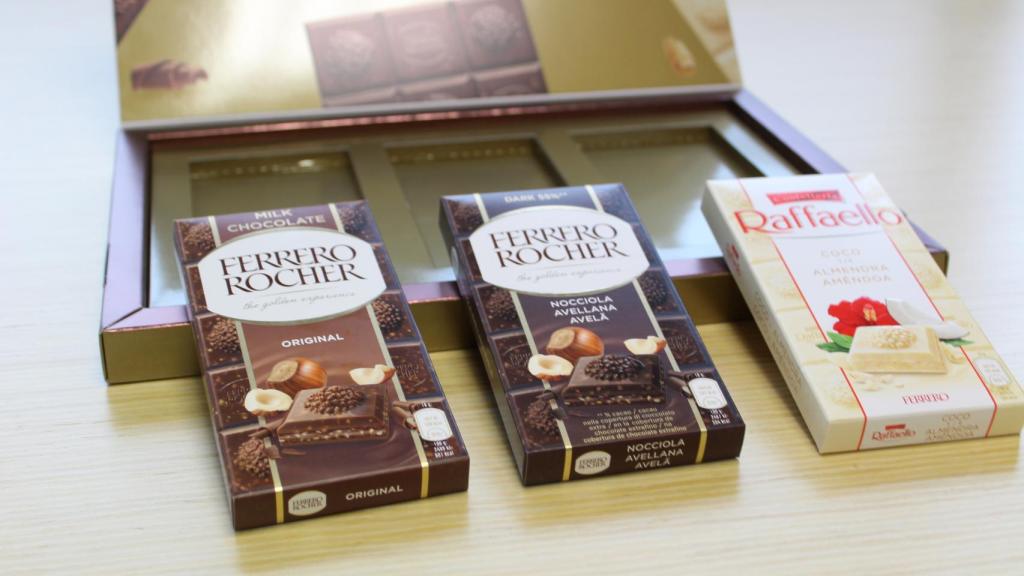 Las tres tabletas de nuevas de Ferrero Rocher y Raffaello.