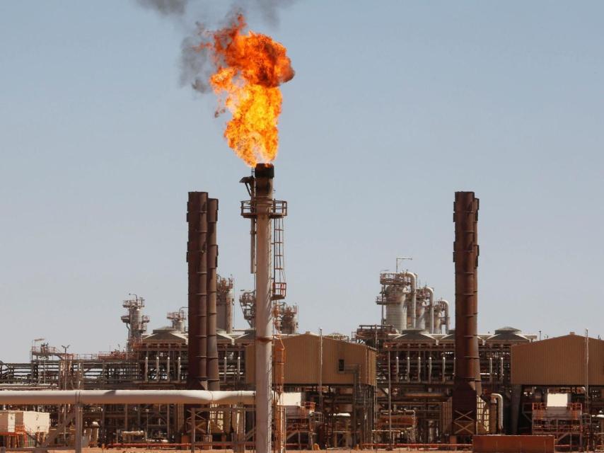 Planta de gas al sureste de Argelia.