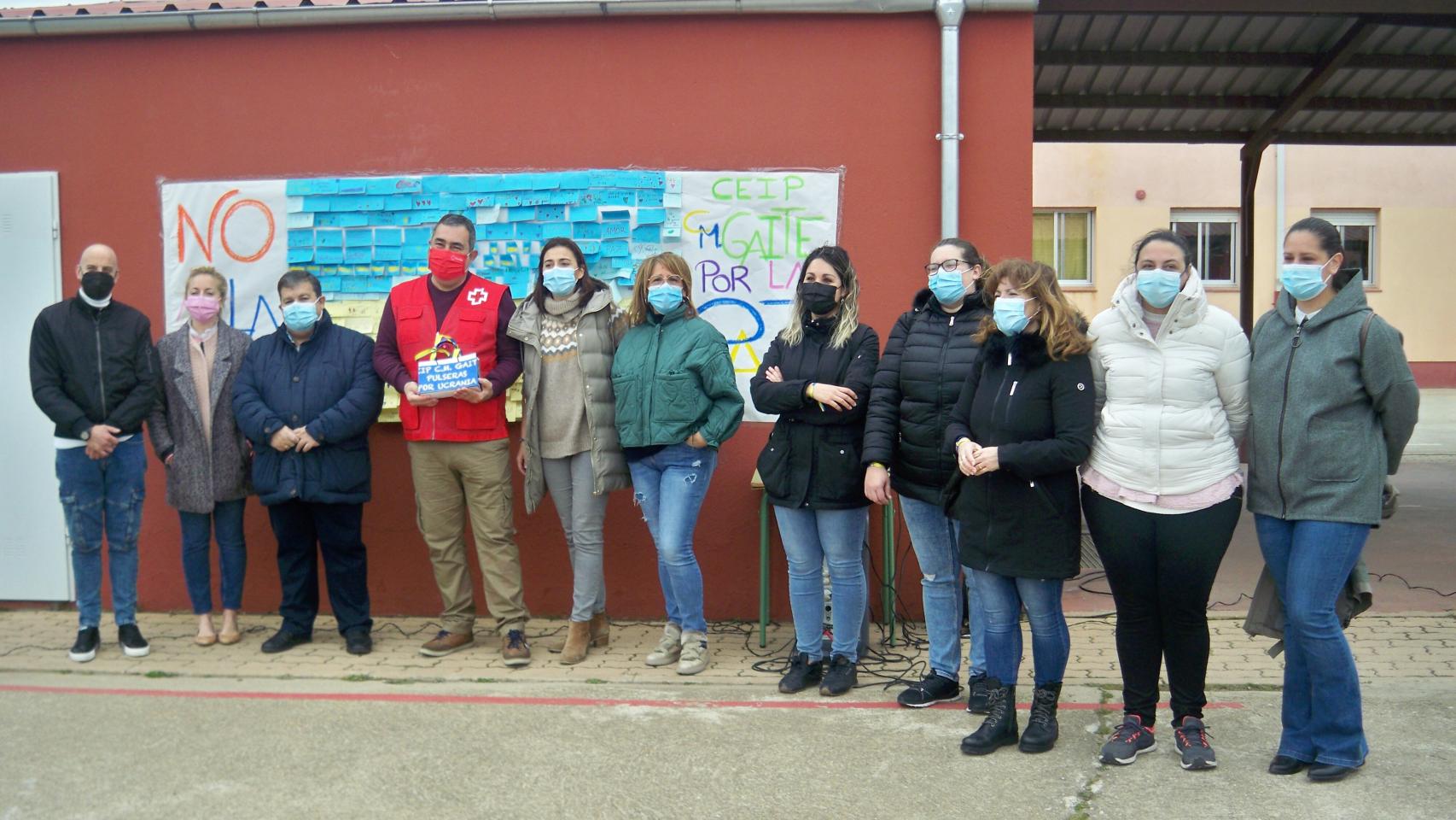 Acto de solidaridad de los niños del Martín Gaite con Ucrania