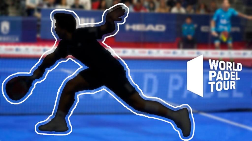 Fotomontaje de un jugador en el World Padel Tour