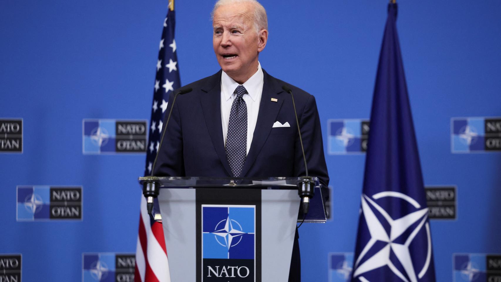 Joe Biden, este jueves en la cumbre de la OTAN en Bruselas.