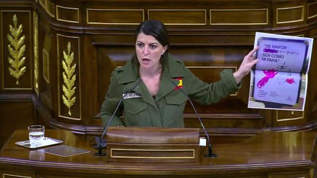 Macarena Olona en su comparecencia en el Congreso.