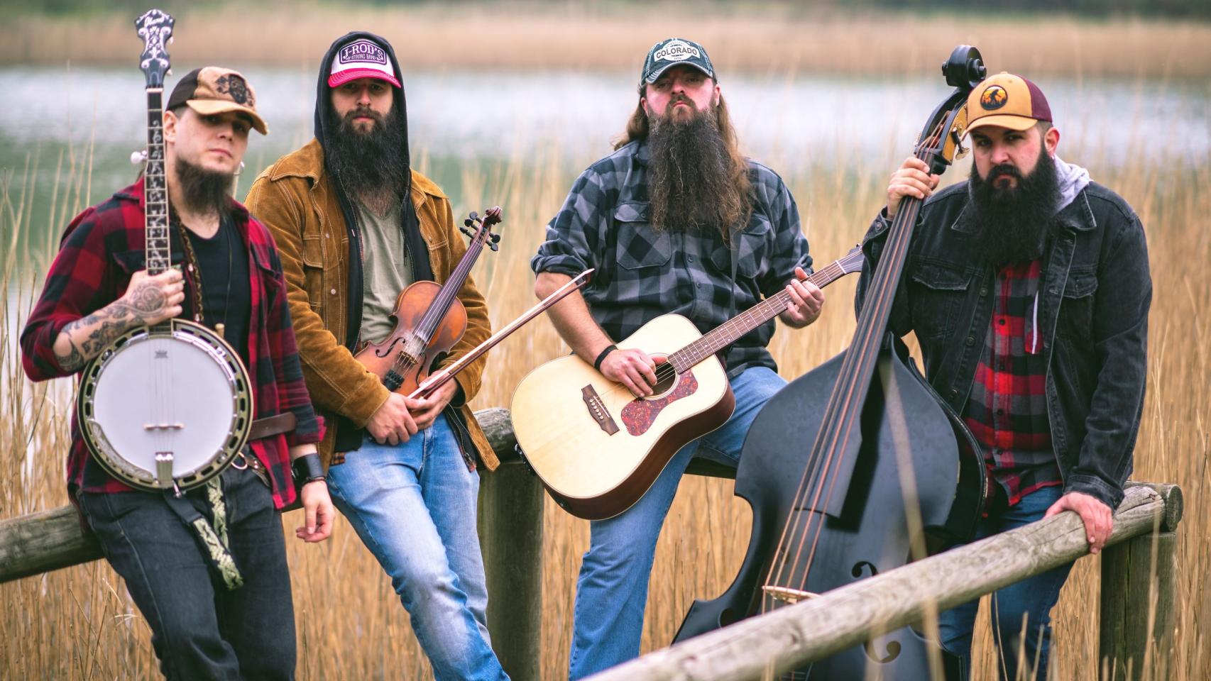 El grupo Moonshine Wagon.