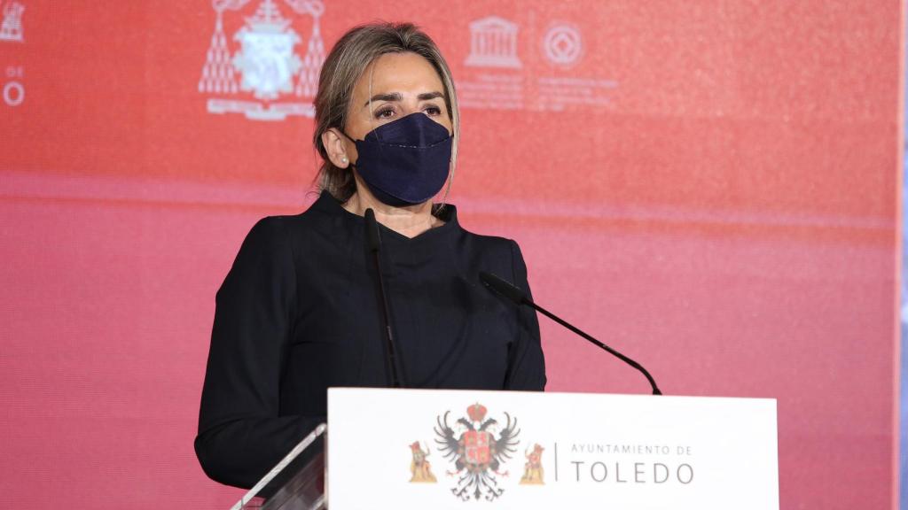 Milagros Tolón en la presentación de la Semana Santa de Toledo. Foto: Óscar Huertas.
