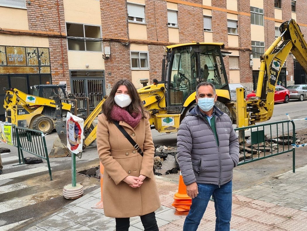 La concejala de Medio Ambiente, Miryam Rodríguez, ha visitado hoy las obras en Garrido