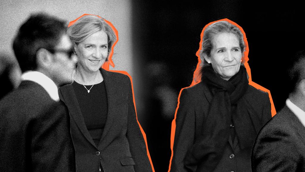Las infantas Cristina y Elena de Borbón.