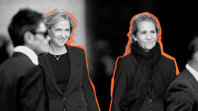 Las infantas Cristina y Elena de Borbón.