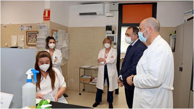 Comesaña en su visita a As Pontes.