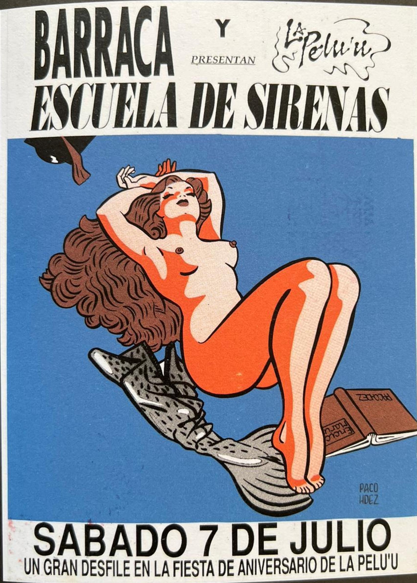 Cartel para Barraca, para ser sirena.