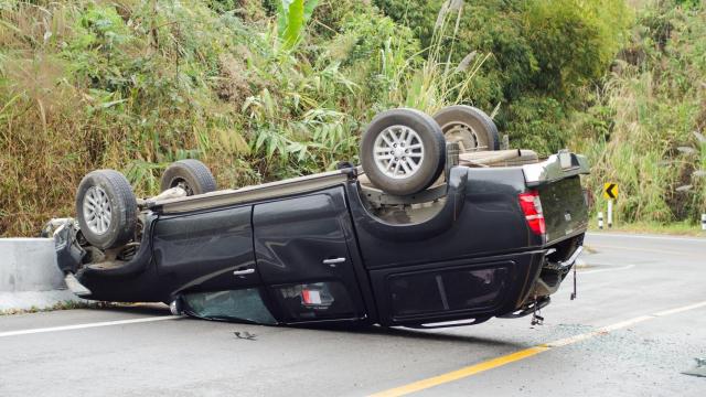 Un accidente de coche en una foto de archivo.
