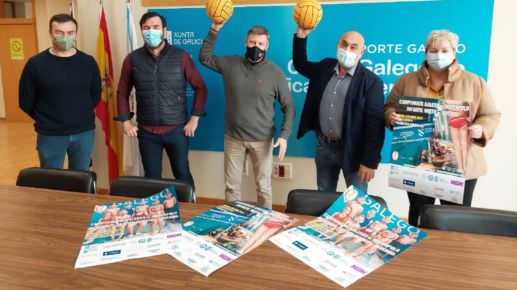 Presentación de los Campionatos Galegos Mixtos de Inverno en Potevedra.