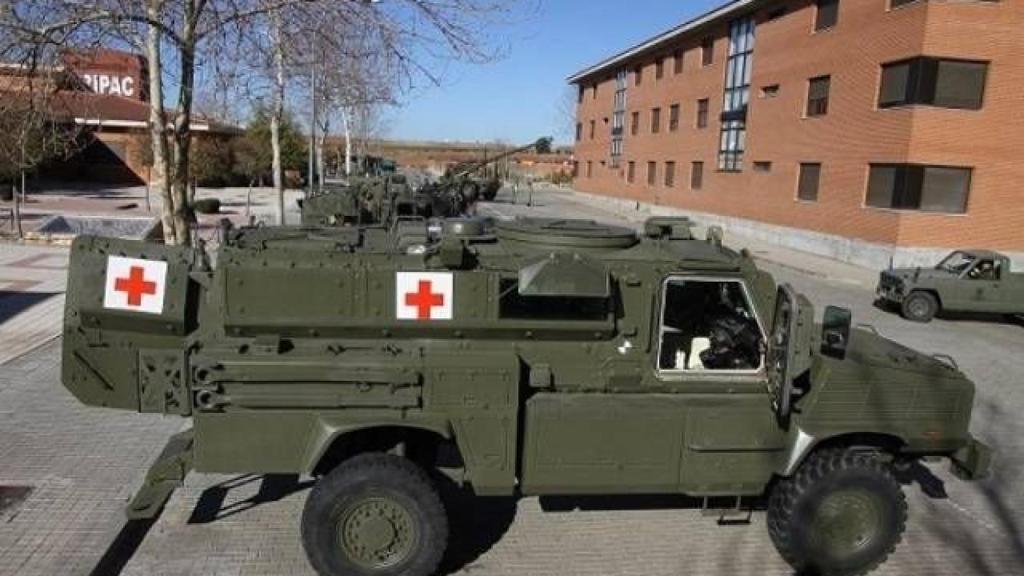 La ambulancia blindada.