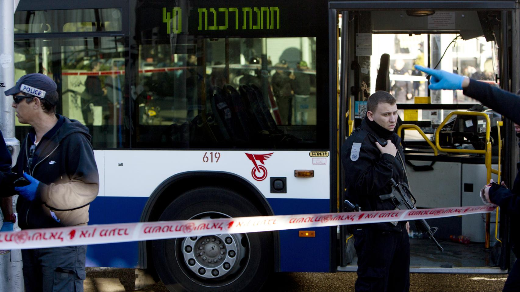 Imagen de archivo de agentes de policía en Tel Aviv.