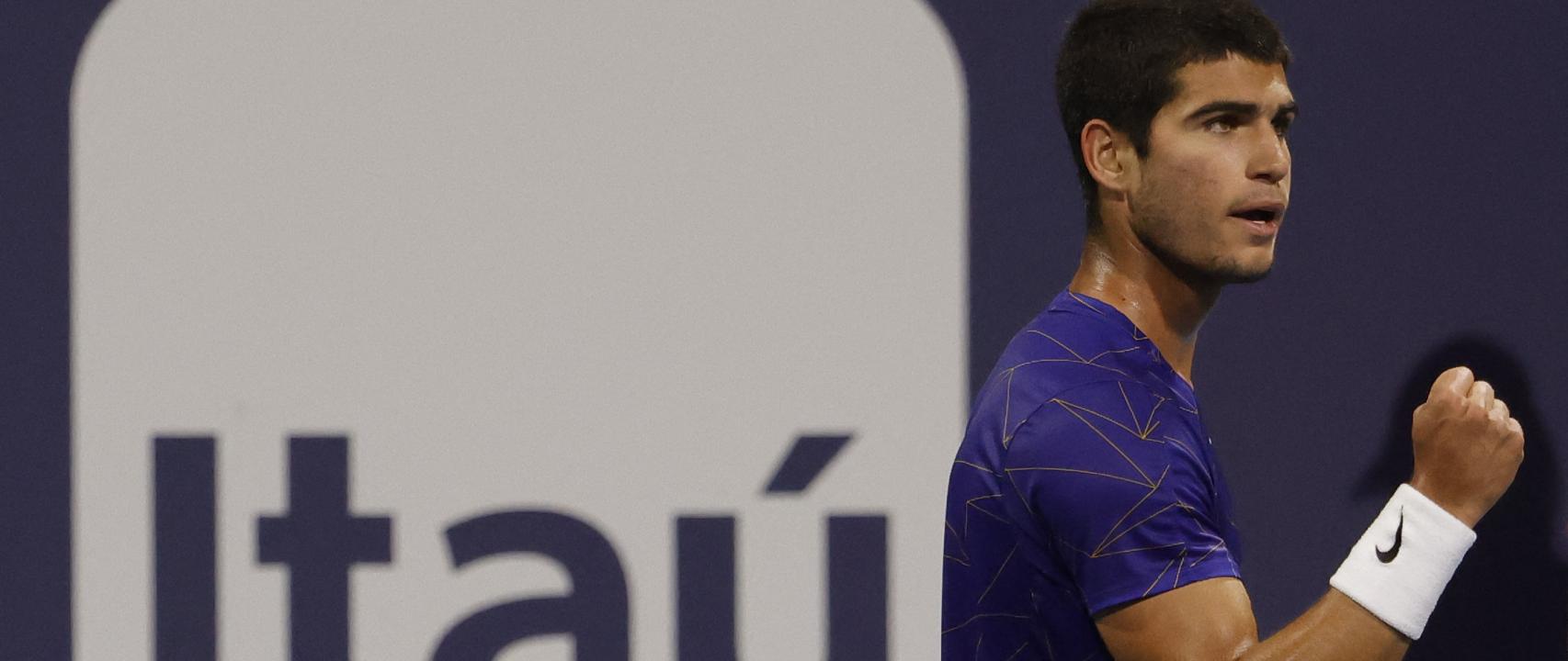 Carlos Alcaraz, en el Miami Open 2022