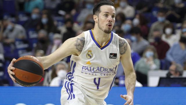 Thomas Heurtel, en un partido del Real Madrid de Baloncesto de la temporada 2021/2022