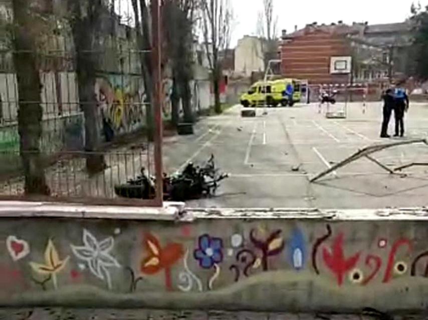 Imagen del accidente de moto en Palencia