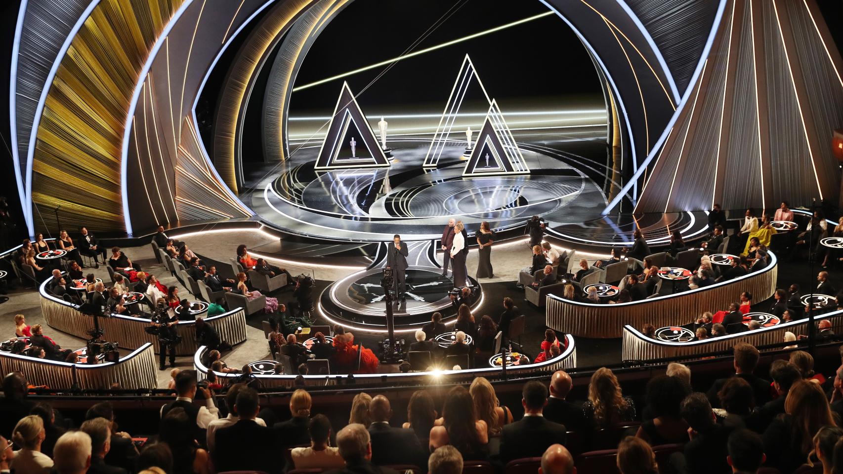 Will Smith en su discurso como mejor actor en la ceremonia de los Oscar.