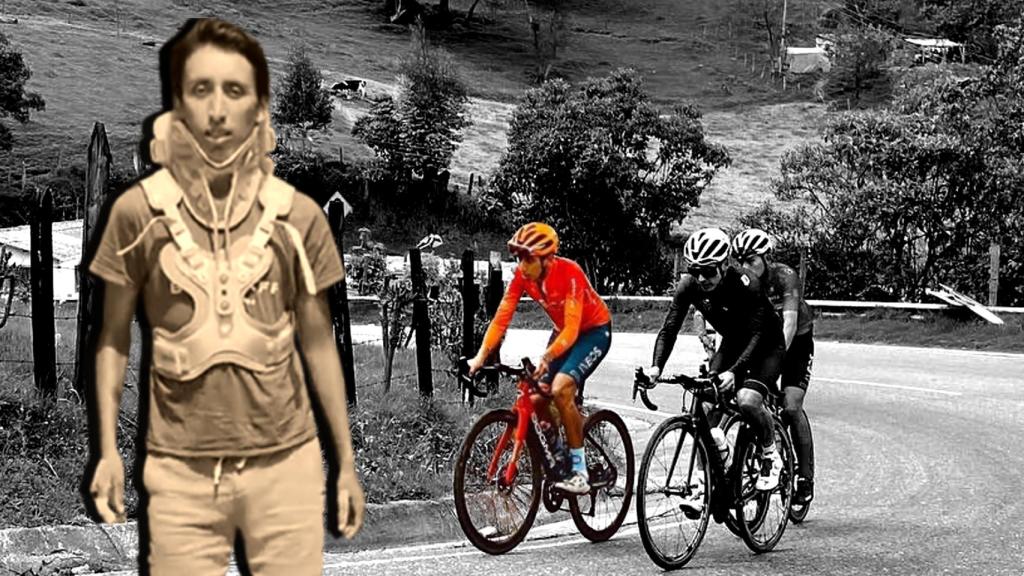 Egan Bernal, en un fotomontaje que muestra su evolución.
