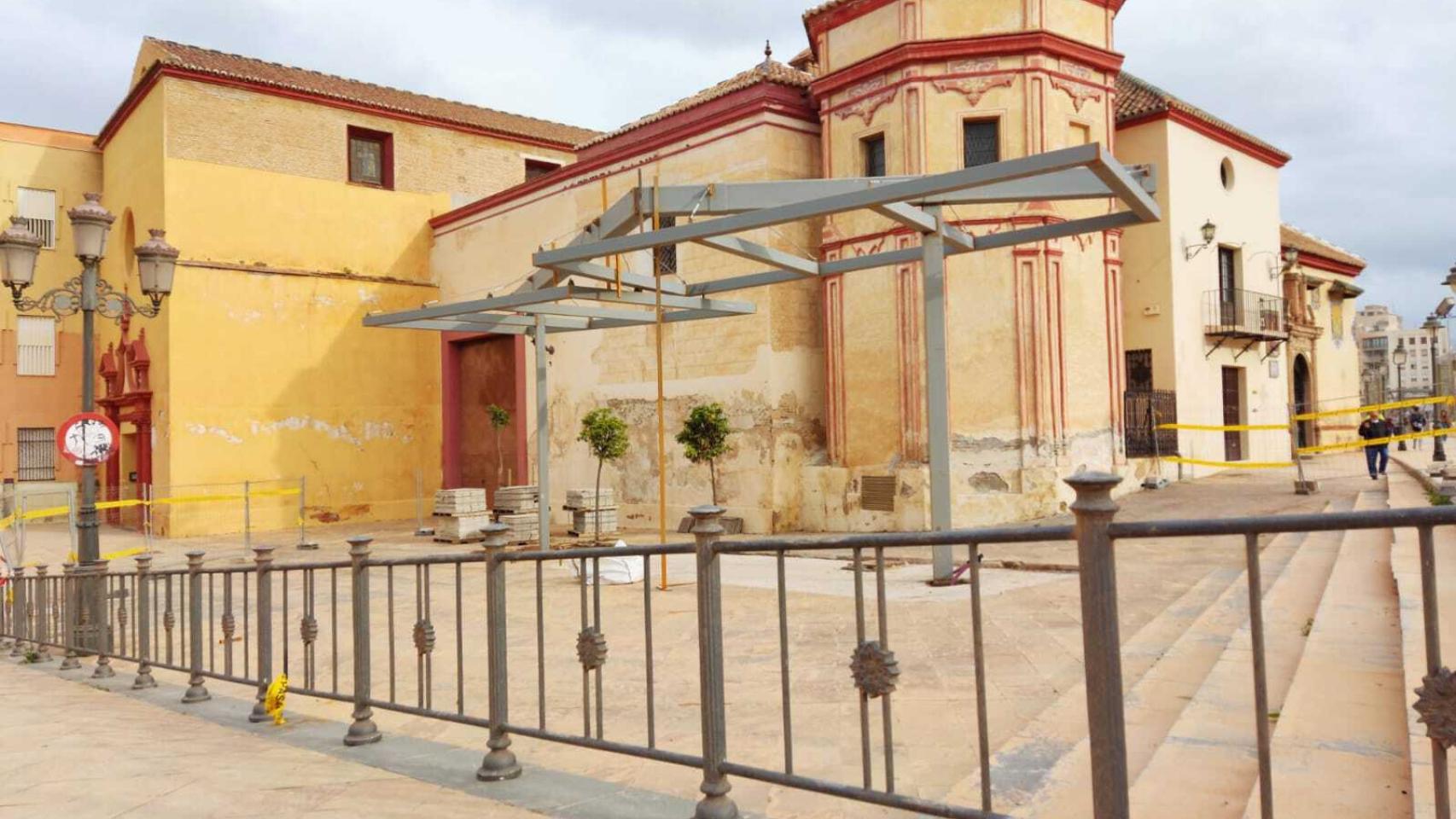 Imagen de la pérgola de Santo Domingo.