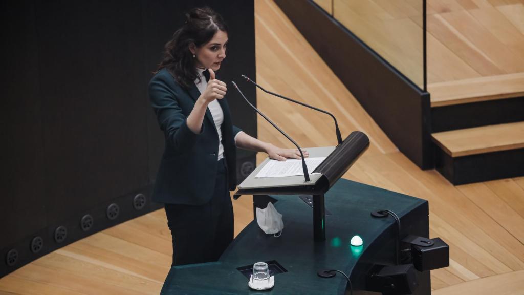La portavoz de Más Madrid en el Ayuntamiento, Rita Maestre, interviene en la sesión plenaria de este martes.
