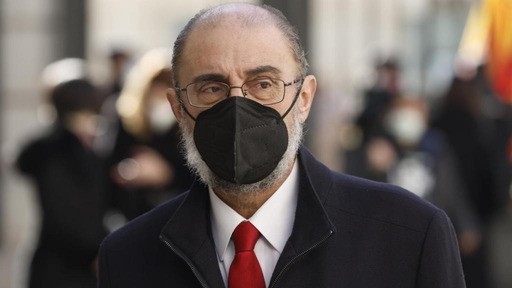 Javier Lambán durante un acto