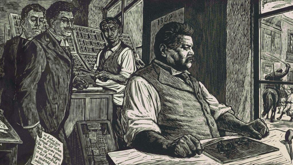 Leopoldo Méndez: 'Posada en su taller', 1953
