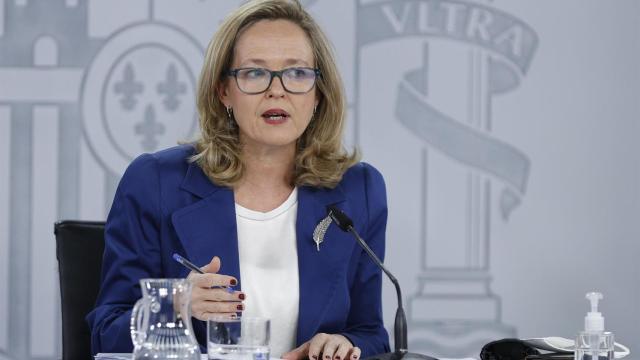 Nadia Calviño, vicepresidenta económica, el martes en la rueda de prensa tras el Consejo de Ministros.