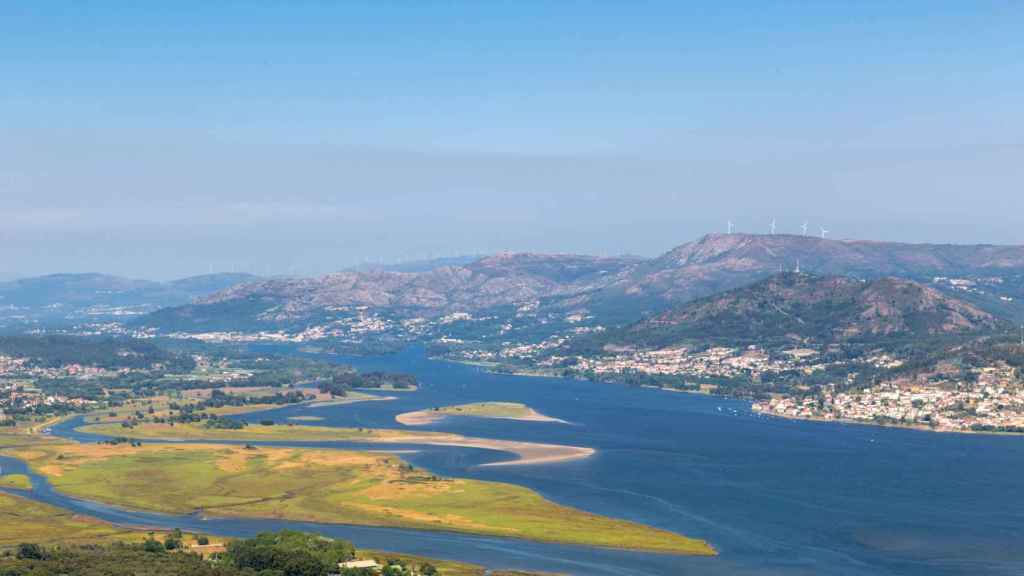 Vista del río Miño desde Santa Tecla, en A Guarda