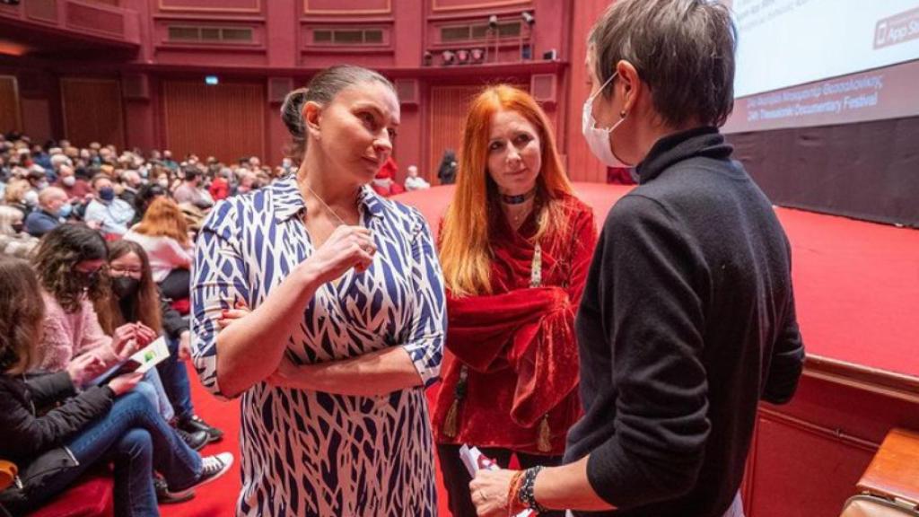 Natalya Sindeyeva y Vera Krichevskaya en el Festival Internacional de Cine de Salónica celebrado este mes en Grecia.