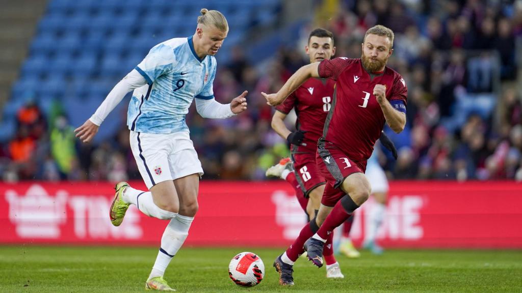 Erling Haaland, con la camiseta de Noruega.