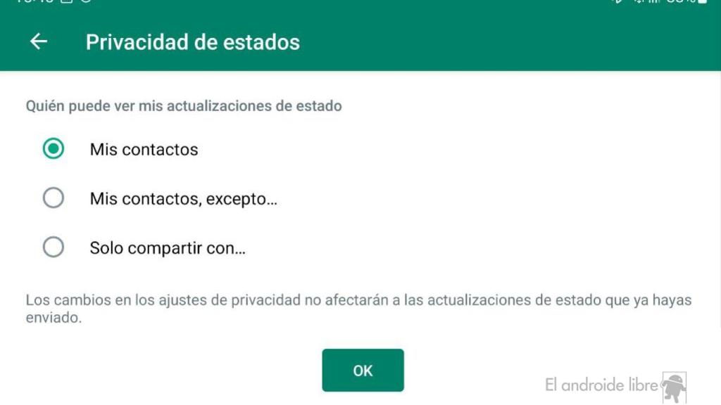 Oculta tu información de WhatsApp