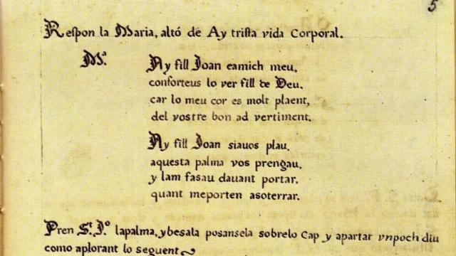 Texto Misteri d'Elx.