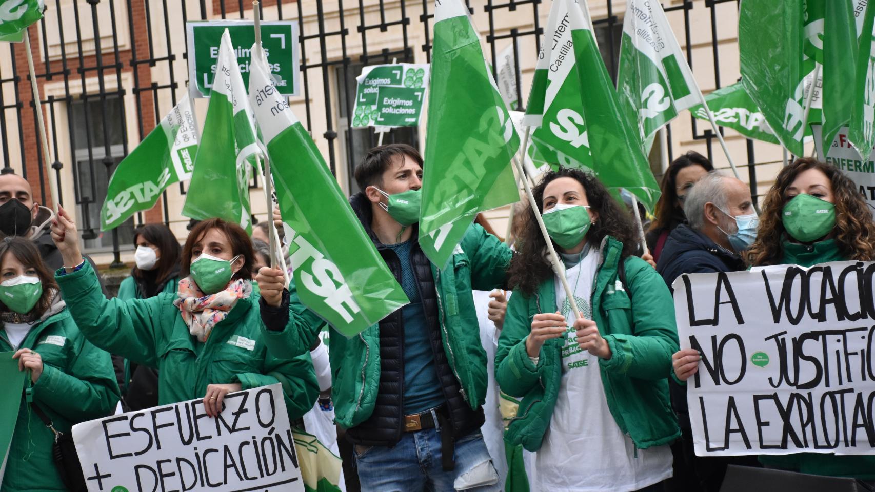 Manifestación enfermeras Castilla y León