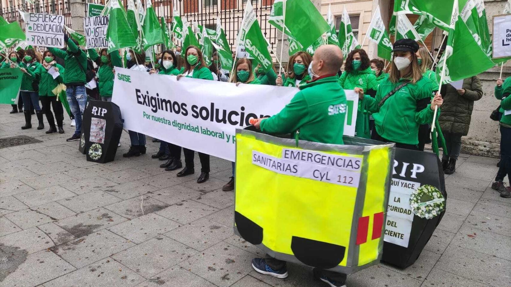 Manifestación enfermeras Castilla y León