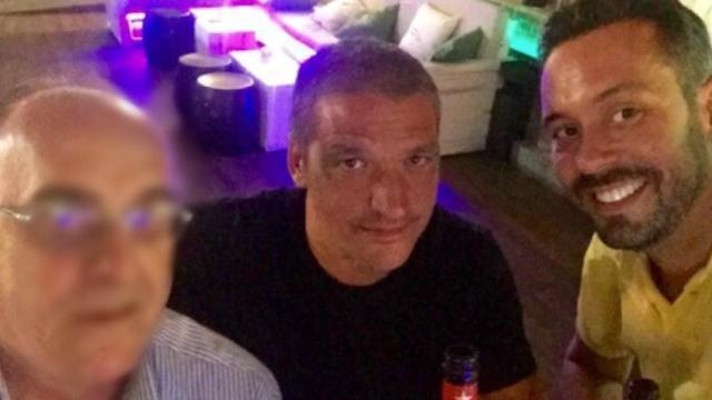 Gustavo González, Kike Calleja y el policía investigado.