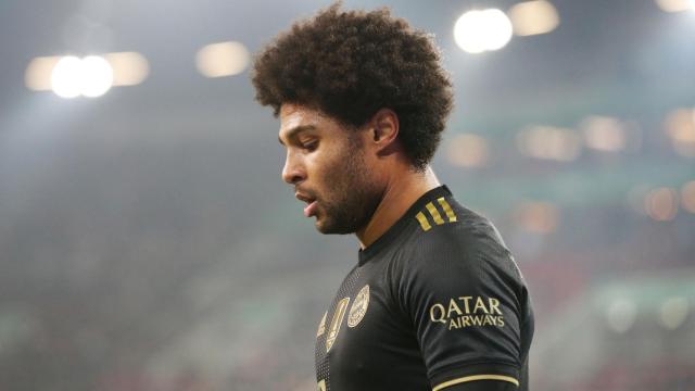 Serge Gnabry, en un partido del Bayern Múnich de la temporada 2021/2022