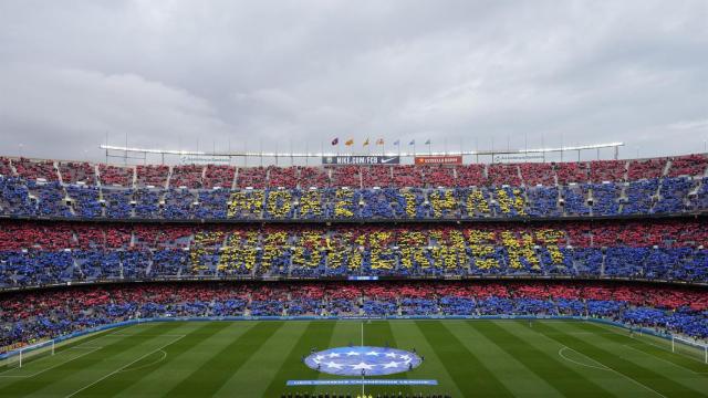 'More Than Empowerment' ('Más que empoderamiento'), el mensaje del mosaico del Camp Nou en El Clásico femenino