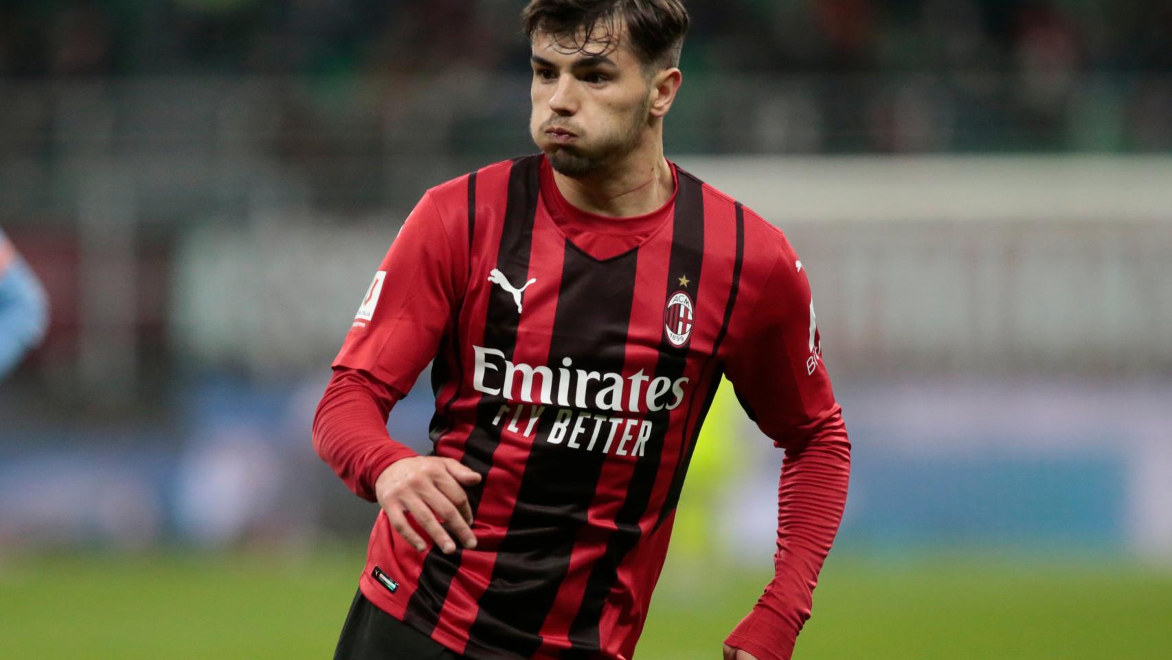 Brahim Díaz, con la camiseta del AC Milan.