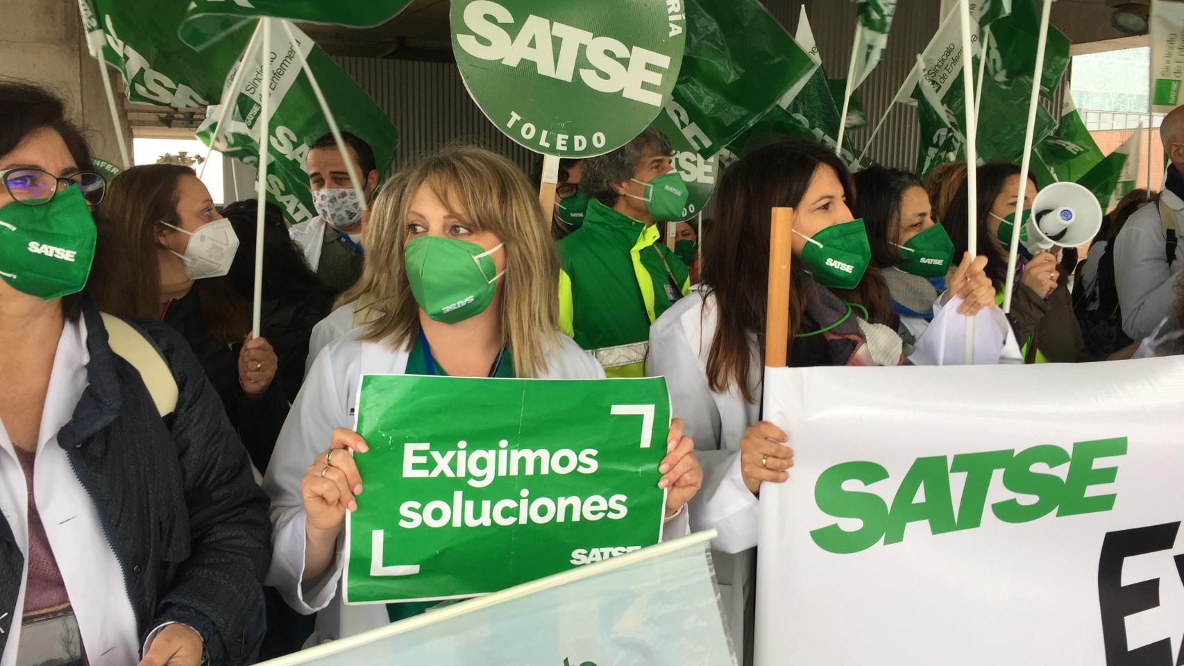 Concentración en Toledo. Foto: SATSE.