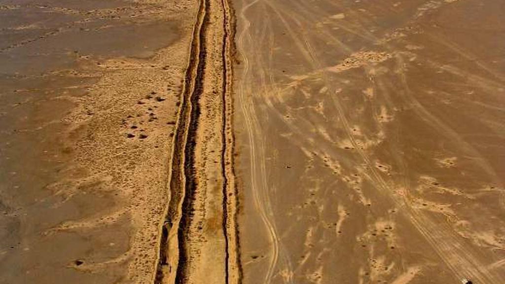 Vista del muro desde el aire