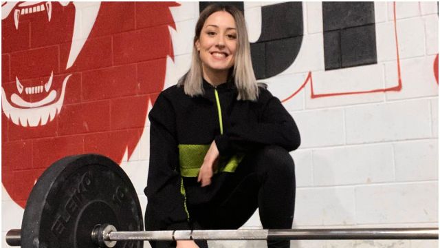 Ana Feijoo en el box de Crossfit Coruña, donde entrena.