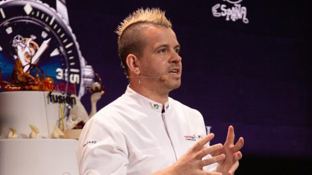 Muñoz durante su charla en Madrid Fusión.