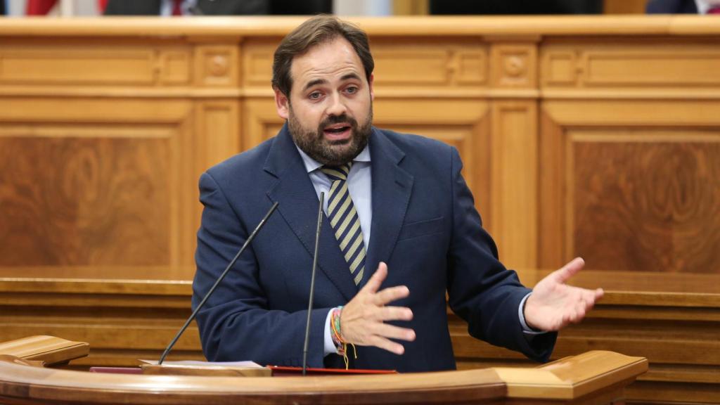 Paco Núñez, en una imagen de Óscar Huertas, en las Cortes de Castilla-La Mancha