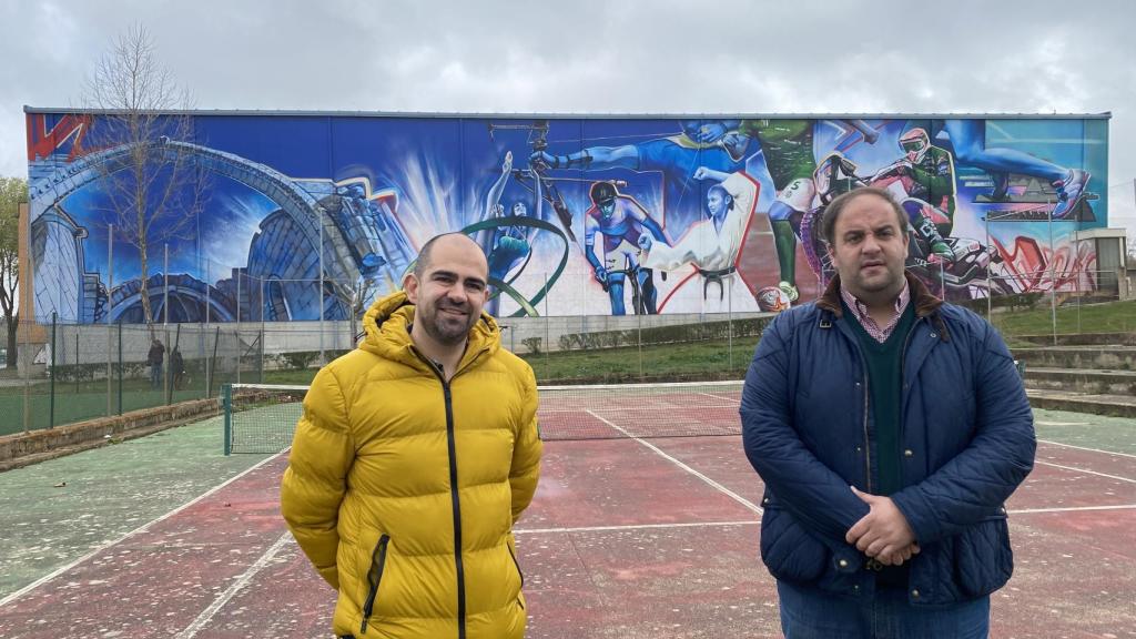 Mural deportivo en Guijuelo